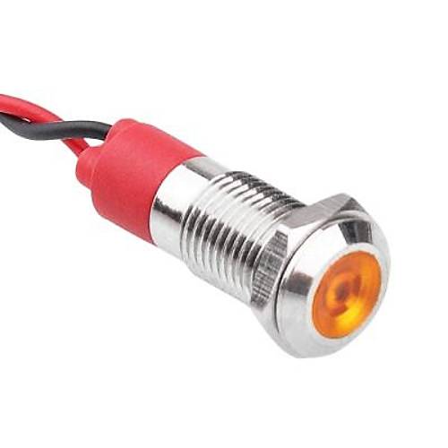 08L-P1 8mm 12-24V Kablolu Metal Sinyal Lambas - Sar