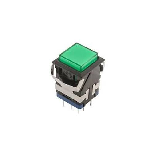 KD2-21 19mm Ikl Anahtarl Push Buton - Yeil