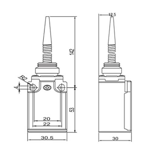 Gwest GLS-171 ok Ynl Spiral Plastik Ulu Limit Switch