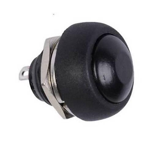 PBS-33B 12mm Push Buton - Siyah