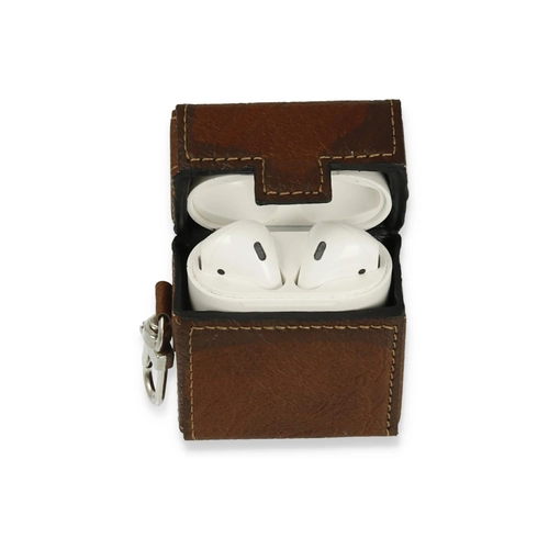 Newface Airpods 2 (2.nesil) Deri Klf - Kahverengi