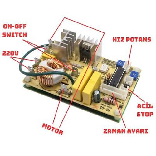AC 220v 2A Zaman Ayarl Motor Hz Kontrol Modl