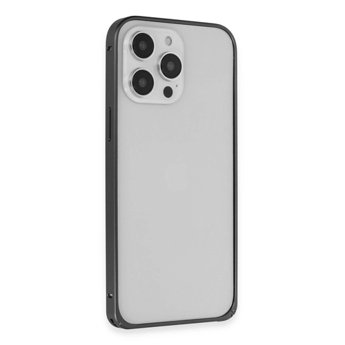 Joko iPhone 15 Pro Max Klf Metal Bumper Magneticsafe Kapak - Siyah