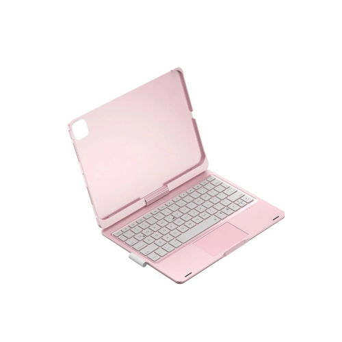 Newface iPad Pro 11 (2024) F11 ATS Klf Magic Dnen Klavyeli Tablet Klf - Pembe