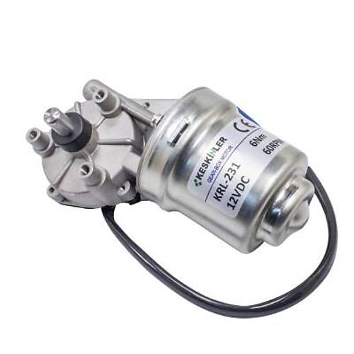 KRL-231 12V DC 6Nm 60 RPM Cam Silecek Motoru