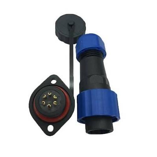 SD16 6 Pin 16mm Su Ge�irmez Konnekt�r Tak�m� - Flan�l� Panel Tipi