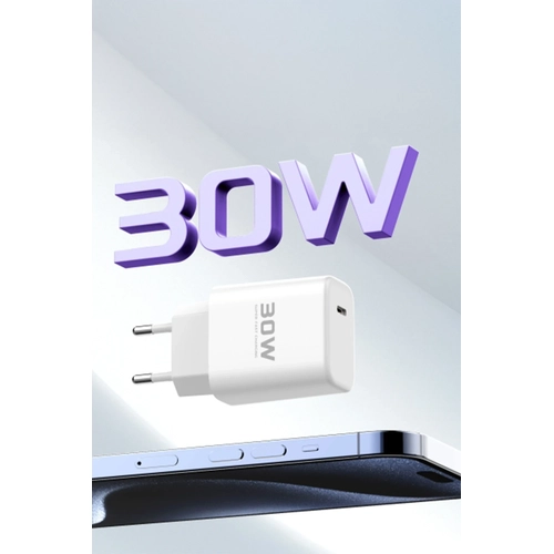 Joko JK89 30W Type-C kl Ekstra DC66 1M Type-C to Lightning Kablolu PD arj Cihaz - Beyaz