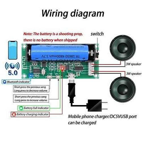 PAM8403 XH-A153 2x5W Bluetooth Amfi Modl