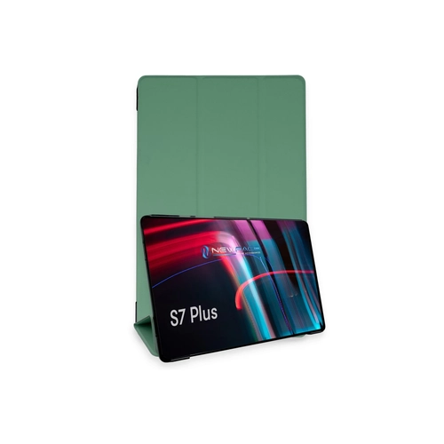 Newface Samsung Galaxy T970 Tab S7 Plus 12.4 Klf Tablet Smart Klf - Koyu Yeil