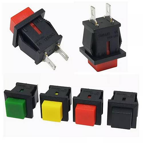 IC-180K Plastik Buton Yayl 2P PBS15B Siyah