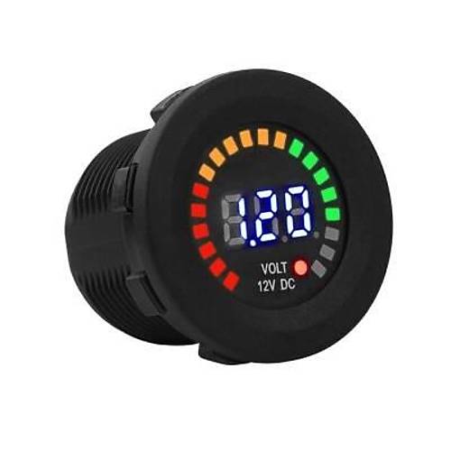 12V Ara Ak Kapasite Gstergesi 5-36V Voltmetre