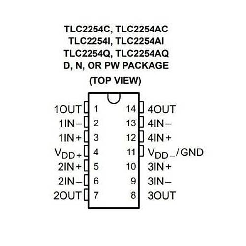 TLC2254 SMD SOIC-14 Entegre