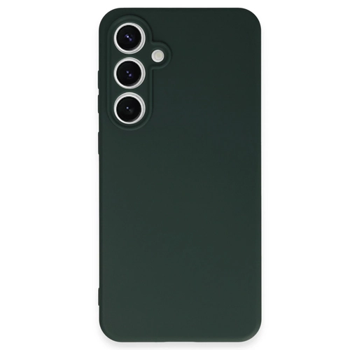 Newface Samsung Galaxy S24 FE Klf Nano ii Kadife Silikon - Koyu Yeil