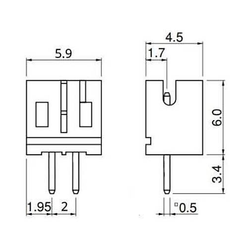 2 Pin JST-PH 2.0 Tunik Konnektr Erkek