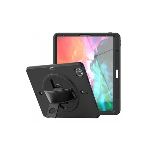 Newface iPad Pro 12.9 (2021) Klf Strap-C Otterbox Tablet Kapak - Siyah