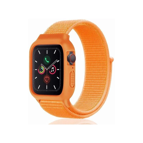 Newface Apple Watch 42mm Hasrl Crtcrtl Kasal Kordon - Turuncu