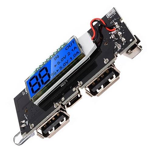 ift USB kl Ekranl Powerbank Kart - Lipo arj Devresi