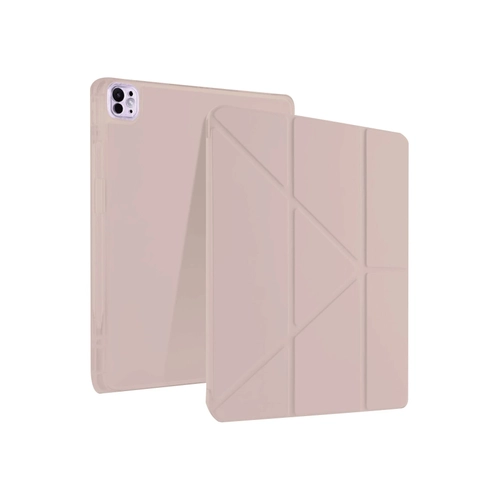 Newface iPad Pro 13 (2024) Klf Kalemlikli Mars Tablet Klf - Rose Gold
