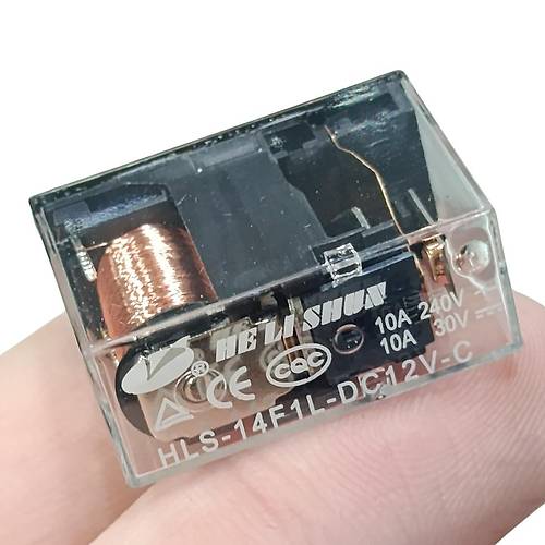12V 10A Tek Kontak Rle - HLS-14F1L-DC12V-C