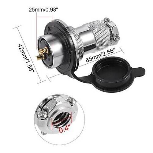DF25 2 Pin 25mm Su Geirmez Konnektr Takm