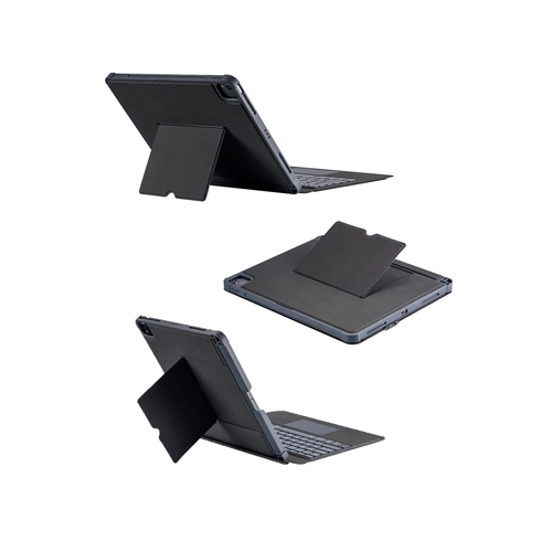 Newface T5509D iPad Pro 12.9 (2022) Klf Palermo Ledli Klavyeli Standl Tablet Klf - Siyah