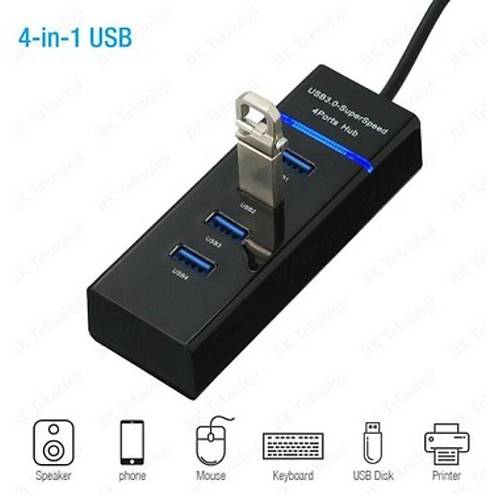Y�ksek H�zl� USB HUB - �oklay�c� 4 Adet USB3.0 Giri� (Port)