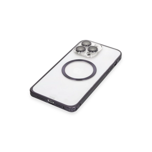 Joko iPhone 14 Pro Klf Metal Bumper Magneticsafe Kapak - Derin Mor