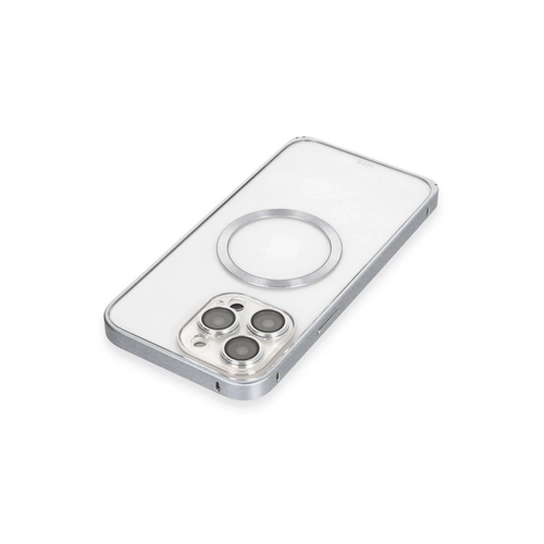 Joko iPhone 15 Pro Klf Metal Bumper Magneticsafe Kapak - Gri