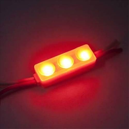 3'l Mercekli Mini Modl Led - Krmz 12V 0.5W