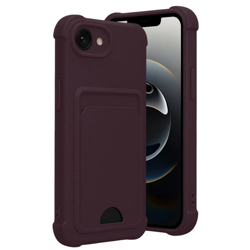 Newface Apple iPhone 16E Kelvin Kartvizitli Silikon - Derin Mor