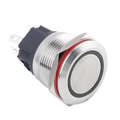 22B-P1-E 22mm Dz Yayl Ikl Metal Buton - Beyaz