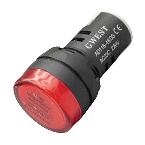 Gwest 22-K 22mm Krmz Ledli Sinyal Lambas 220V