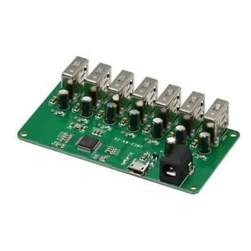 7 Port 2.0 USB oklayc - 7x5V Voltaj Datm Kart