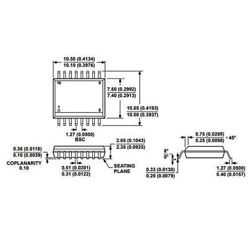 ADUM1311ARWZ-RL SOIC-16 3 Kanal zolatr Entegresi