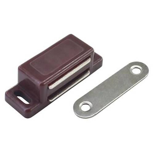 Mknatsl Plastik Mobilya Kapak Kilidi 31x15x14mm - Kahverengi