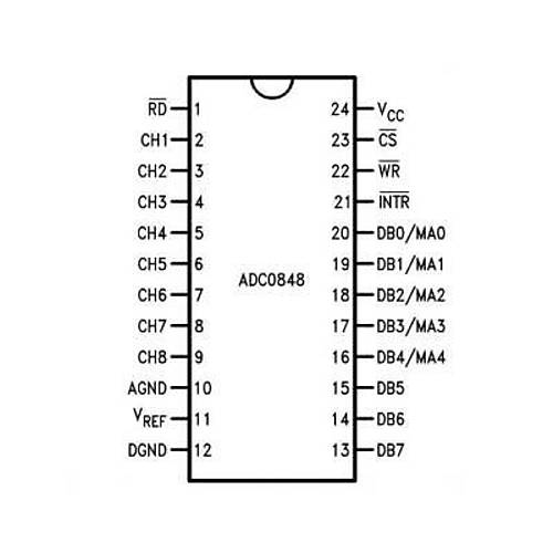 ADC0848 DIP-24 Analog Dijital evirici Entegresi