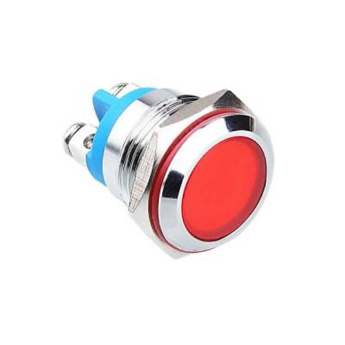 16L-P1 16mm 12-24V Metal Sinyal Lambas - Krmz