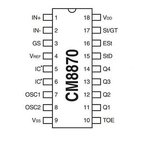 CM8870 DIP18 Entegre