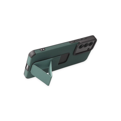 Newface Samsung Galaxy S21 FE Klf Mega Standl Silikon - Yeil