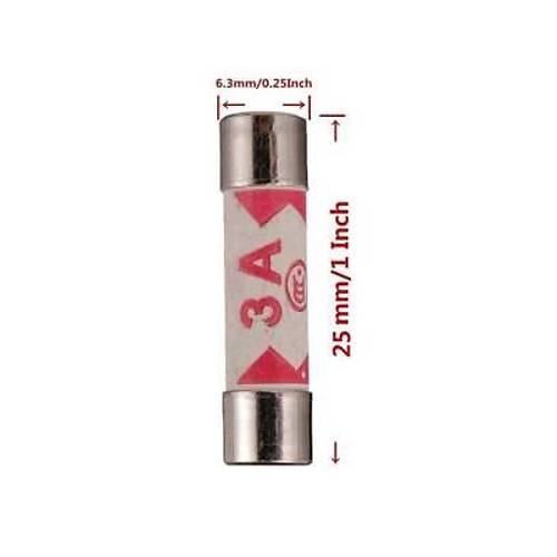 BS1362 3A 6x25mm Seramik Sigorta