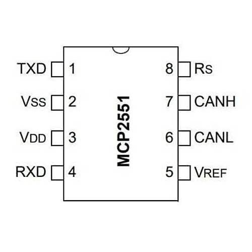 MCP2551-I/SN SOIC-8 Smd CAN Bus Entegresi