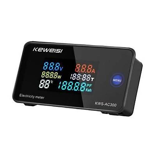 Dijital AC 50-300V 20A Voltmetre Ampermetre