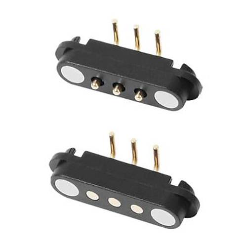 3-Pin 2.54mm 90C Pogo Pin Manyetik Konnektr Takm