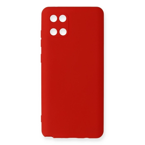 Newface Samsung Galaxy A81 / Note 10 Lite Klf Nano ii Kadife Silikon - Krmz