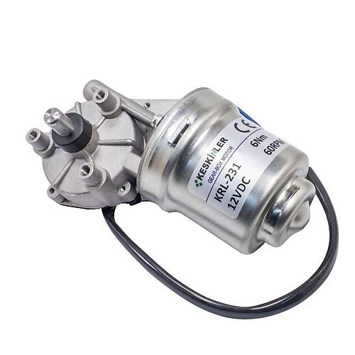 KRL-231 12V DC 6Nm 60 RPM Cam Silecek Motoru