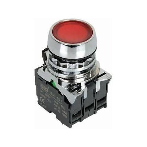 ISM-BW34B5 24V Ikl Yayl Metal Buton - Krmz