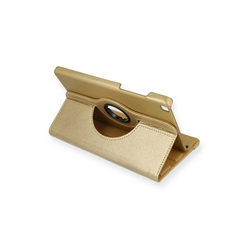 Newface Samsung Galaxy Tab A9 Klf 360 Tablet Deri Klf - Gold