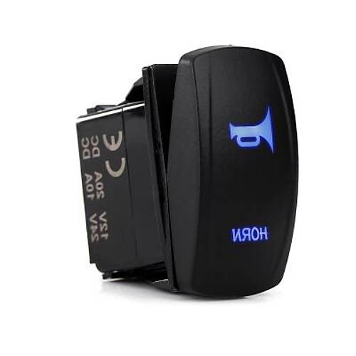 ON-OFF Mavi Ikl Anahtar 5-Pin 12V-24V - Horn