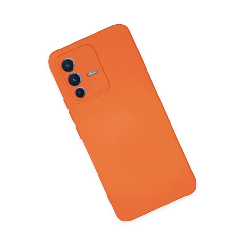 Newface Vivo V23 5G Klf Nano ii Kadife Silikon - Turuncu