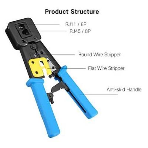 RJ45 Cat5 Cat6 RJ11 Yeni Nesil A Skma Pensesi